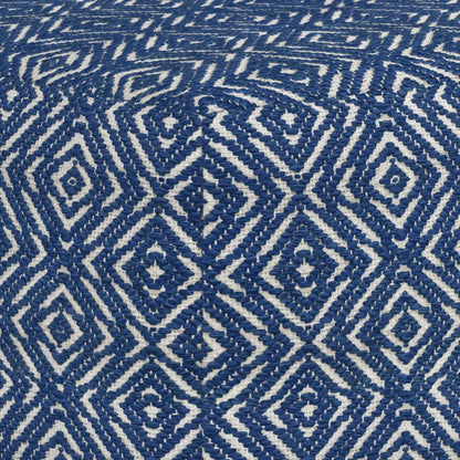 Blue/Natural | Graham Square Pouf
