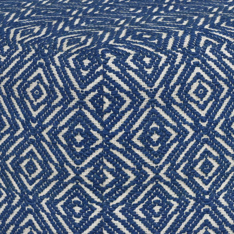 Blue/Natural | Graham Square Pouf