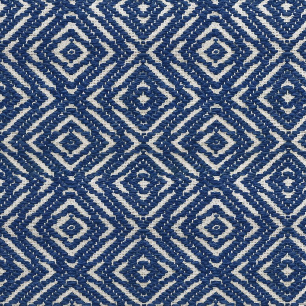 Blue/Natural | Graham Square Pouf