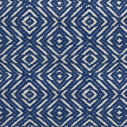 Blue/Natural | Graham Square Pouf