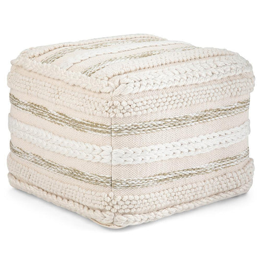 Natural/Cream | Sommer Square Pouf