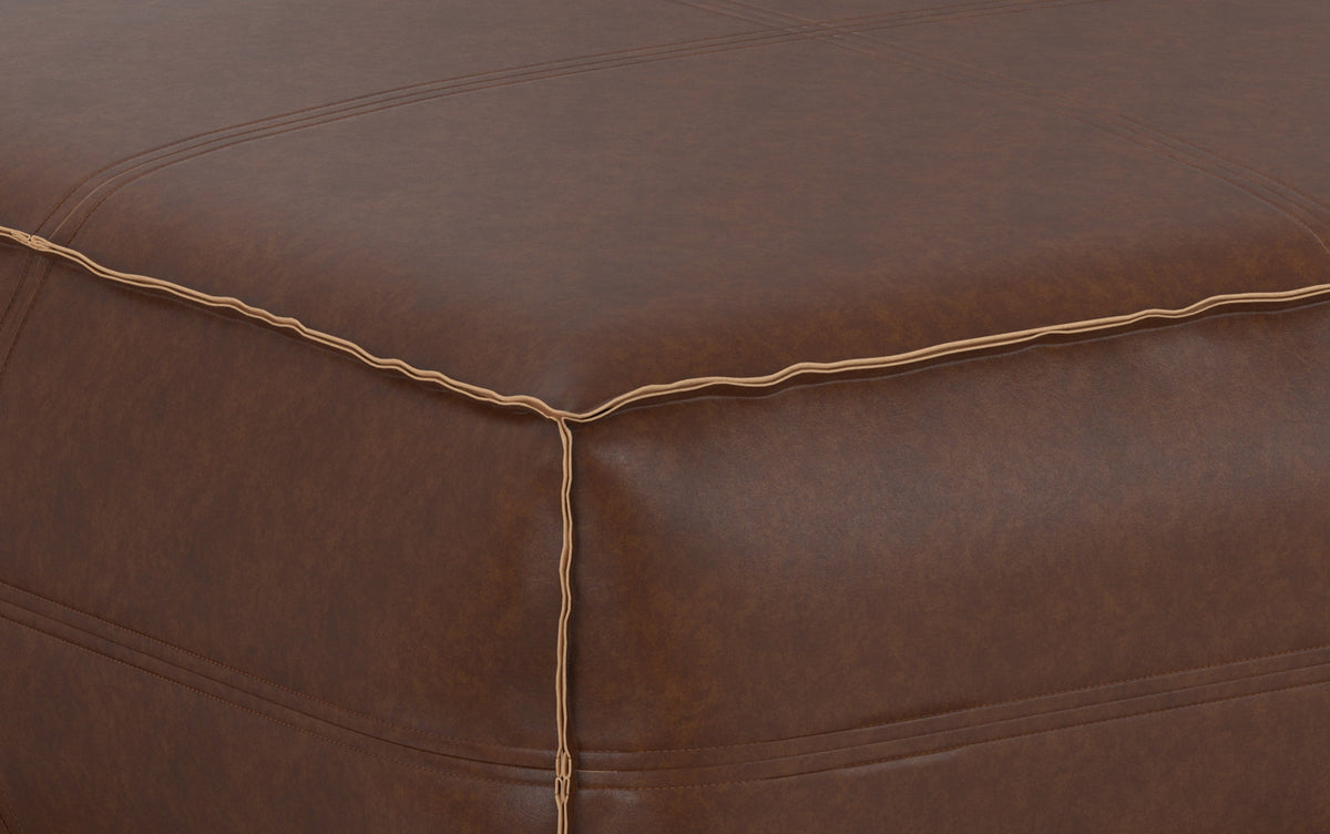 Distressed Dark Brown | Brody Extra Large Coffee Table Pouf