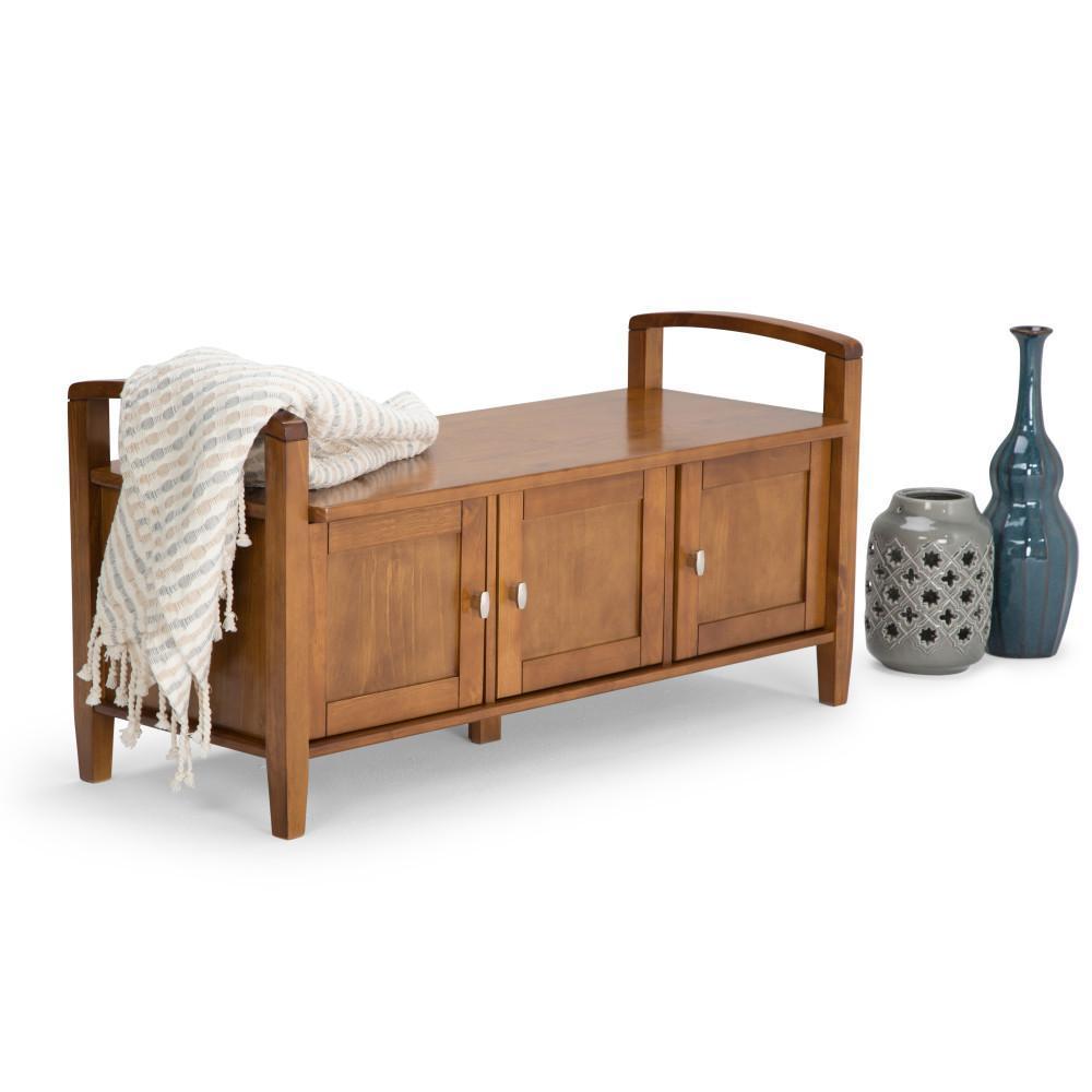 Brunette Brown | Warm Shaker 44 inch Entryway Bench
