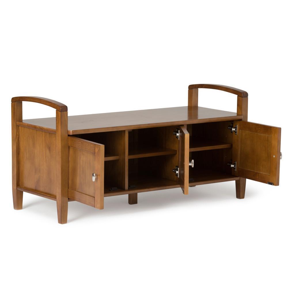 Brunette Brown | Warm Shaker 44 inch Entryway Bench