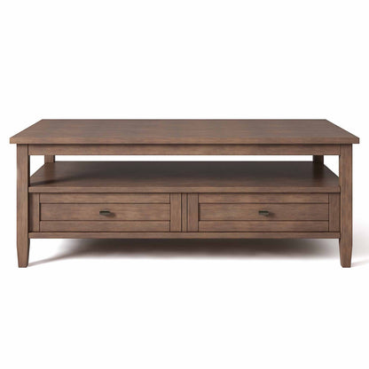 Rustic Natural Aged Brown | Warm Shaker Coffee Table