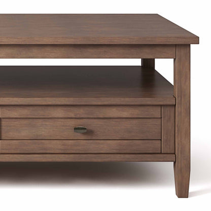 Rustic Natural Aged Brown | Warm Shaker Coffee Table