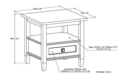 Black | Warm Shaker End Table